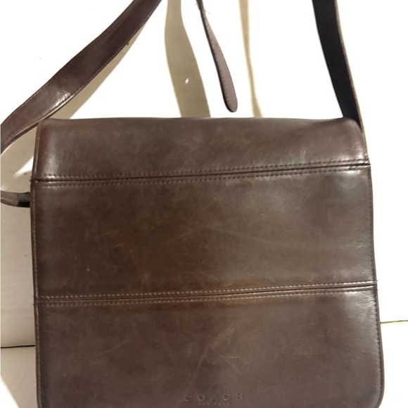 Coach vintage distressed Brown Leather Crossbody Bag - Picture 2 of 10